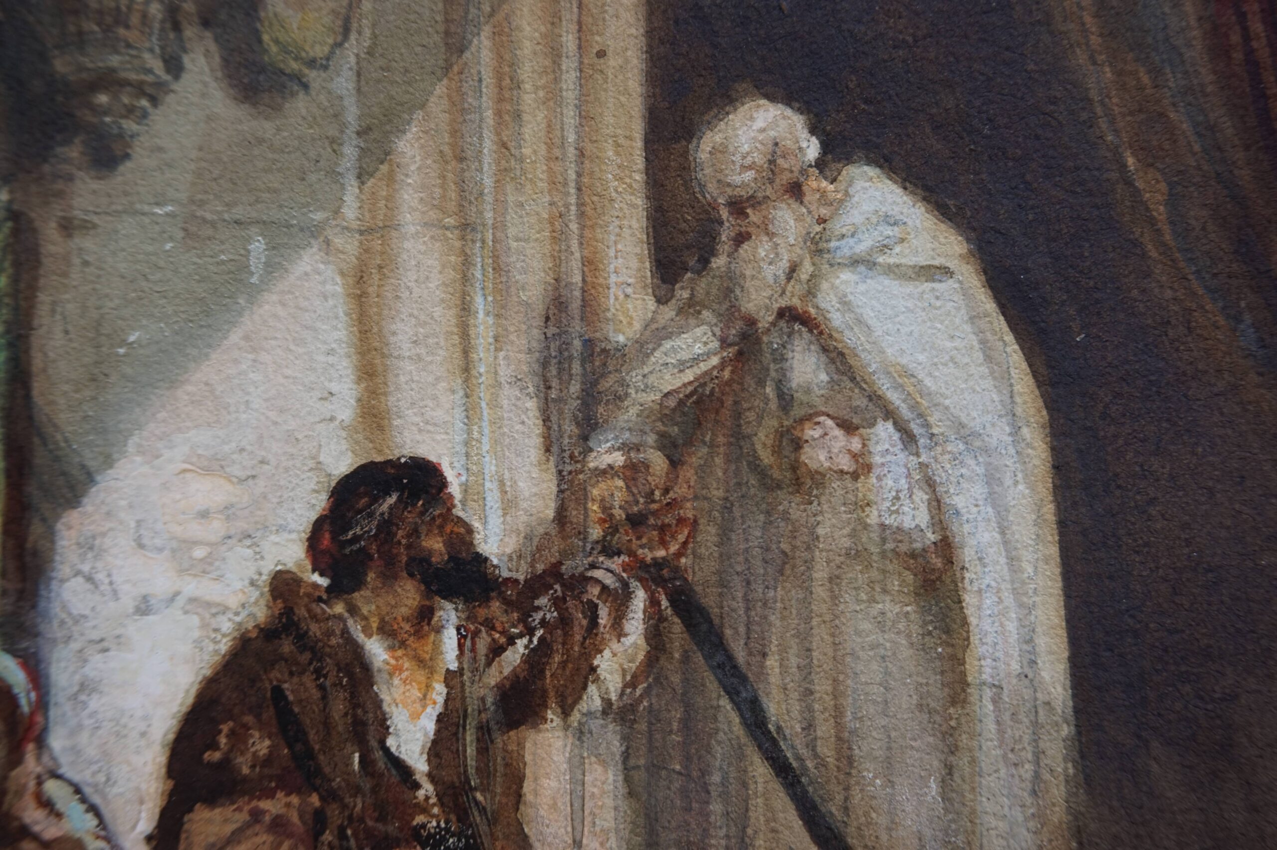 Louis Gallait, Prêtre donnant l’aumône aux pauvres dans l’église Saint Laurent de Nuremberg - Image 2