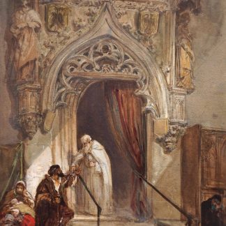 Louis Gallait, Prêtre donnant l’aumône aux pauvres dans l’église Saint Laurent de Nuremberg