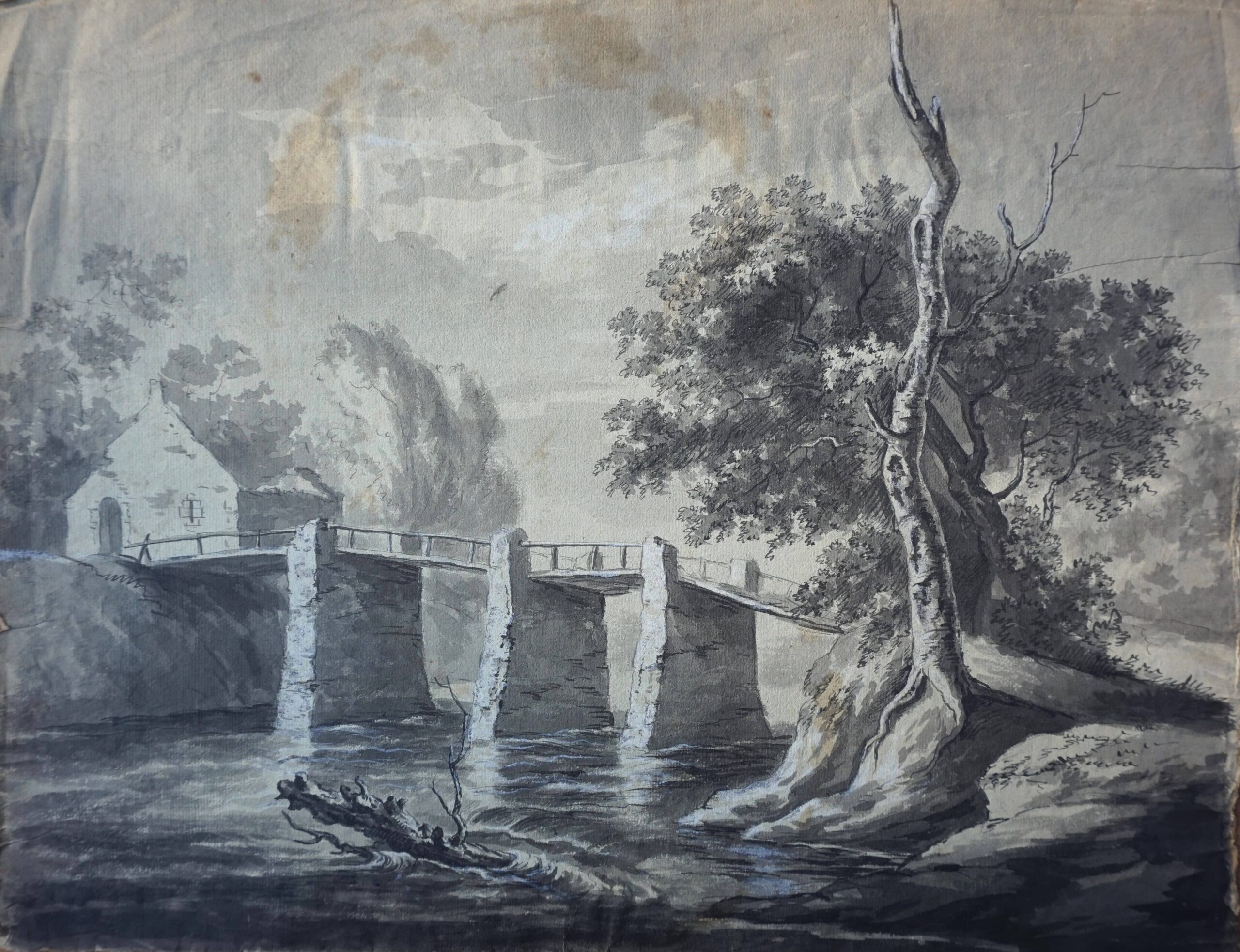 Constant Cornelis Huijsmans, paysage au pont - Image 2
